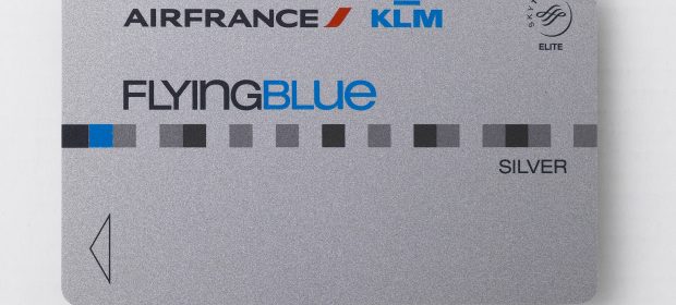 Card Flying Blue Silver