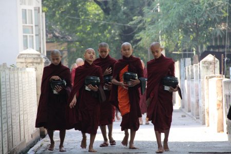 06. Burmese monks going for lunch