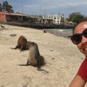 Selfie Cu Lupii De Mare Galapagos Ecuador