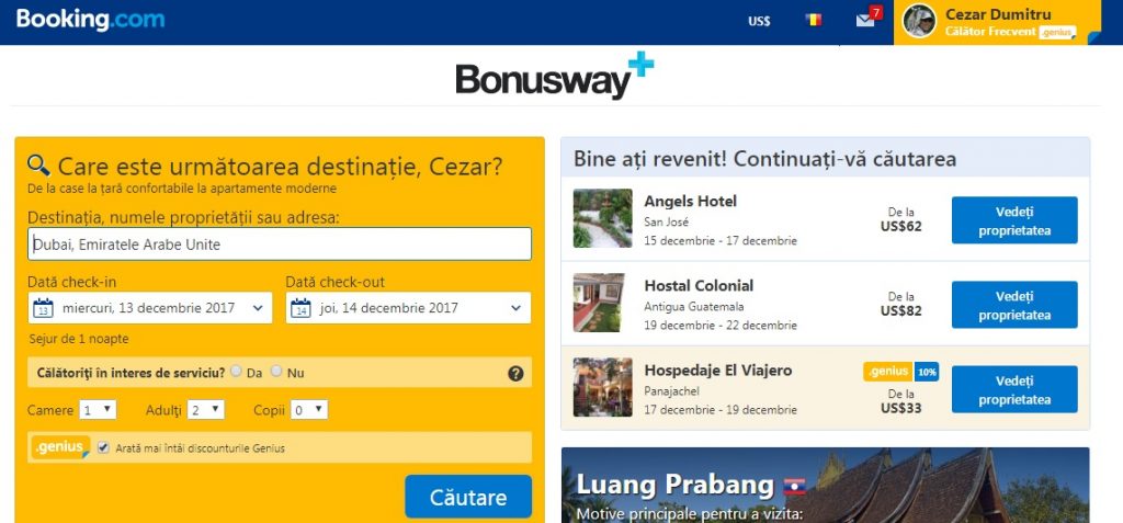 . Bonusway Booking