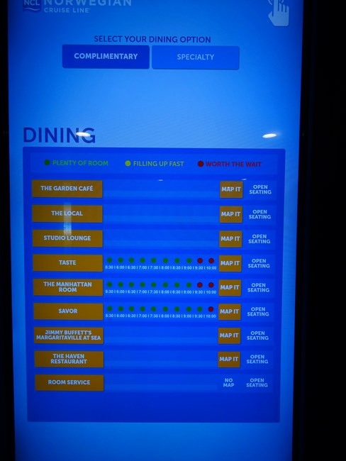 Restaurante Gratis Norwegian Bliss