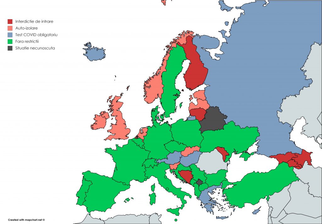 Harta tari Europa restrictii