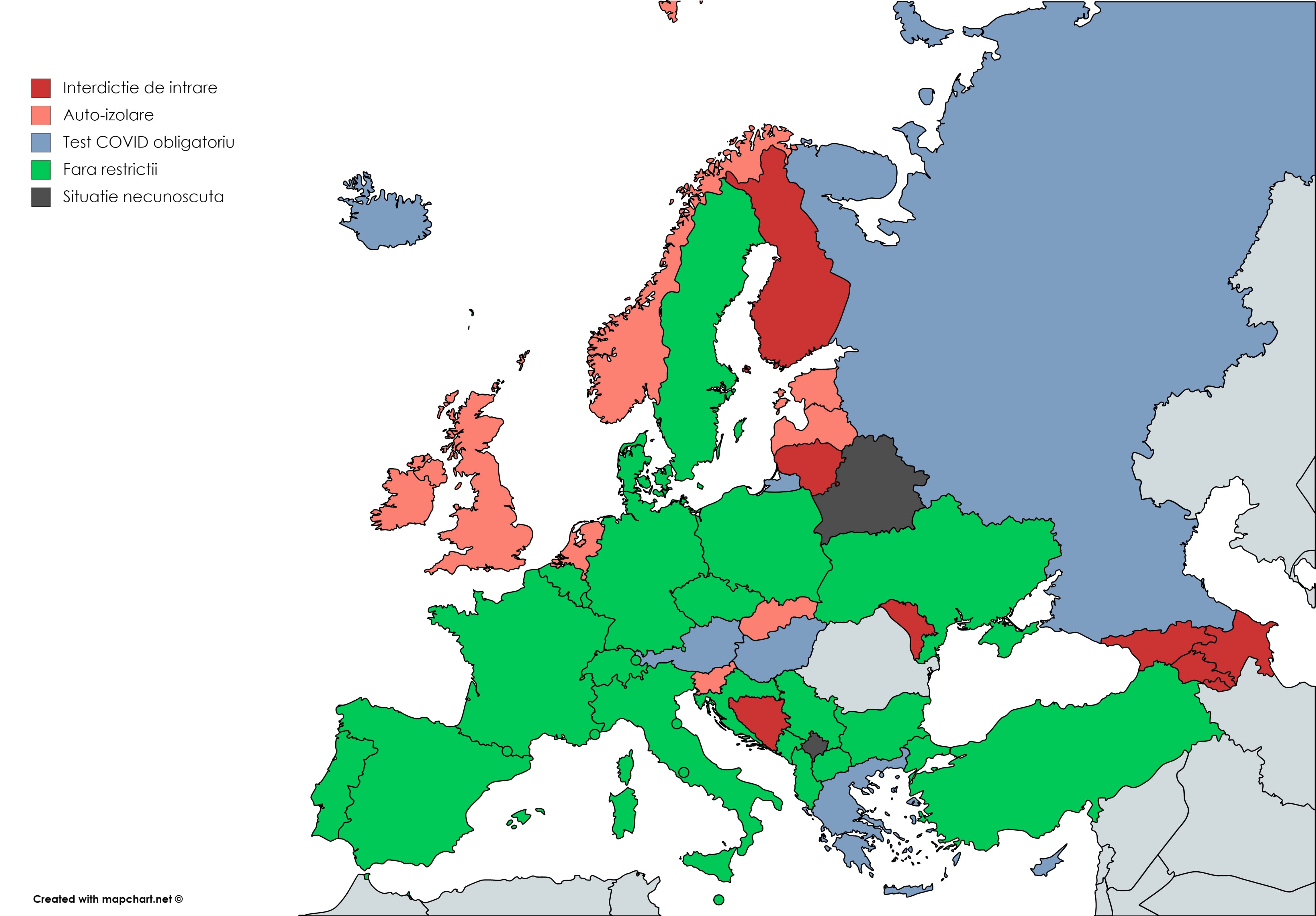 Lista Tarilor Din Europa Care Au Diverse Restrictii Pentru Calatorii Din Romania