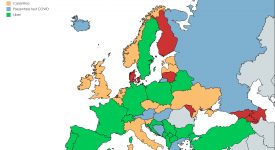 Harta Europa restrictii august