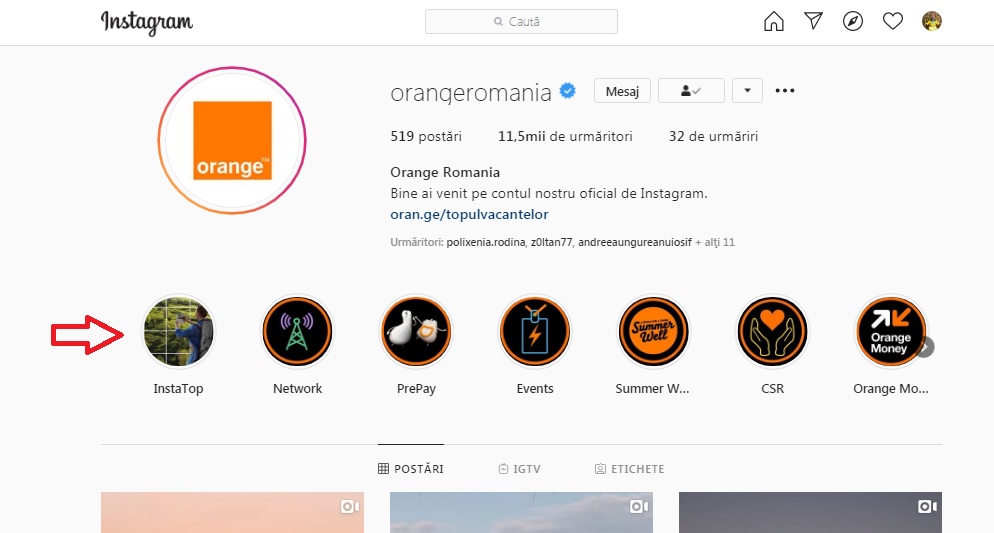 Instagram Orange