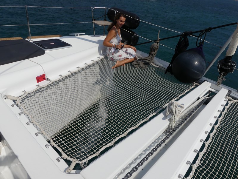 Hamac pe catamaran