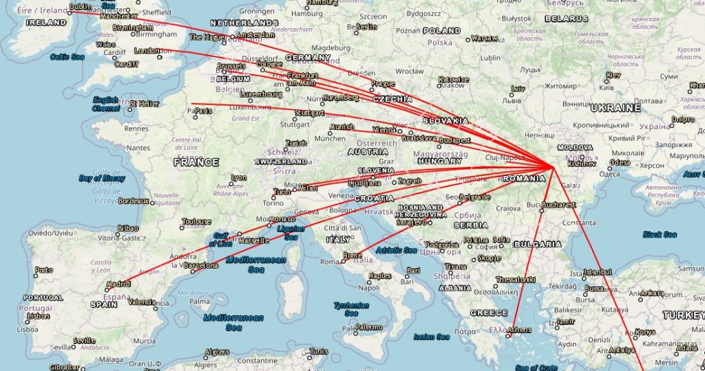 Destinatii Bacau Aeroport