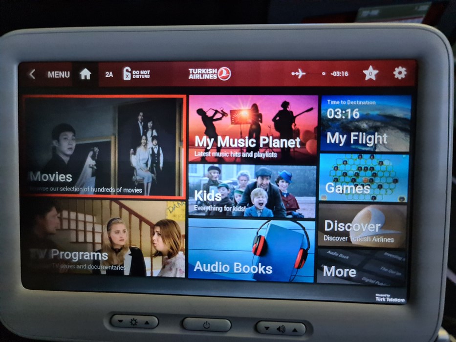 Sistem entertainment Turkish Airlines