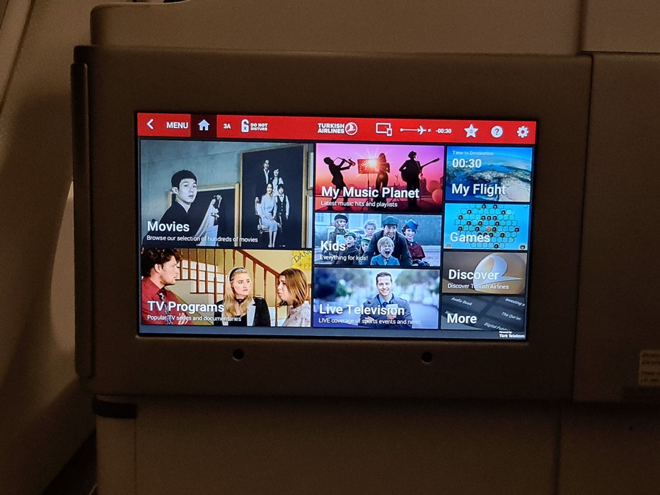 Entertainment System Turkish Airlines
