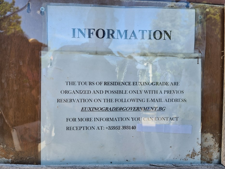Conditii vizita Euxinograd