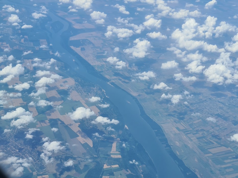 Dunarea vazuta din avion