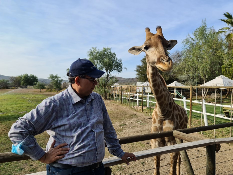 Selfie cu girafa