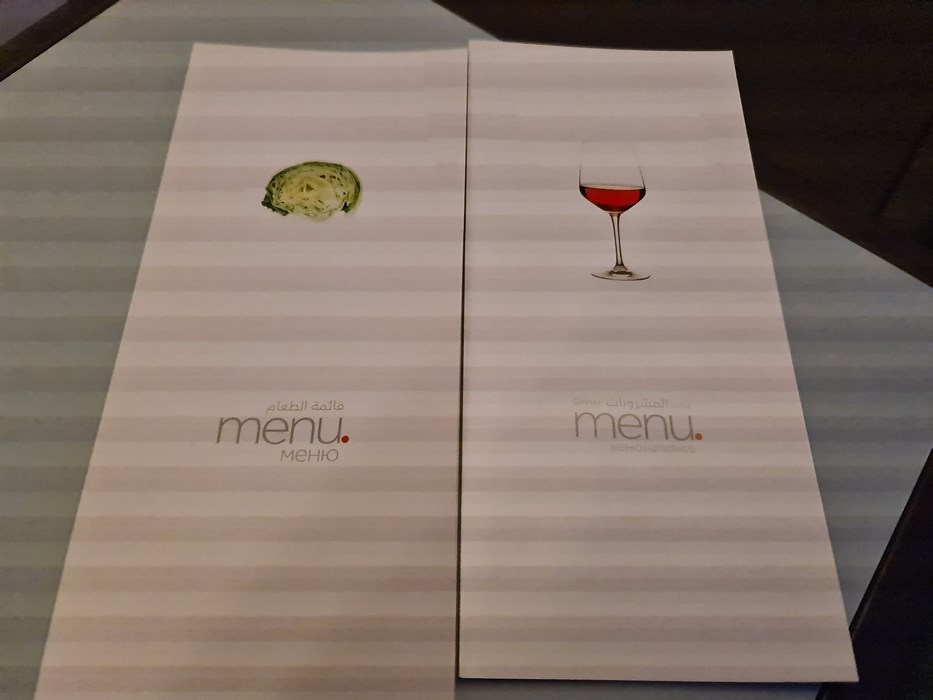 Menu flydubai