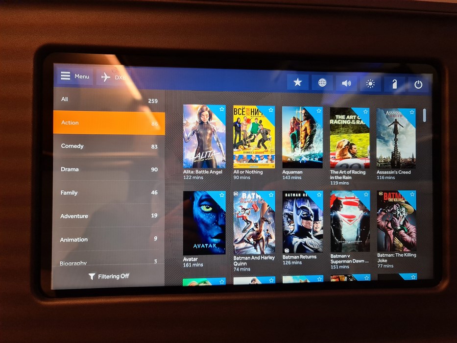 Entertainment system flydubai