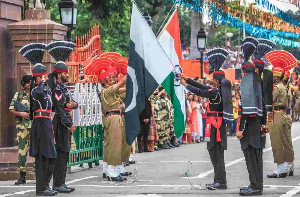 Lowering the flag ceremony