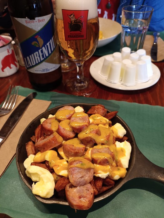 QUEBEC poutine in restaurant La Buche