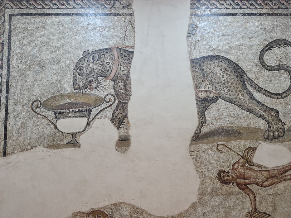 Mozaic roman leopard