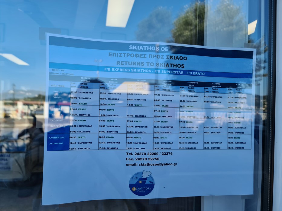 Orar ferry Skiathos