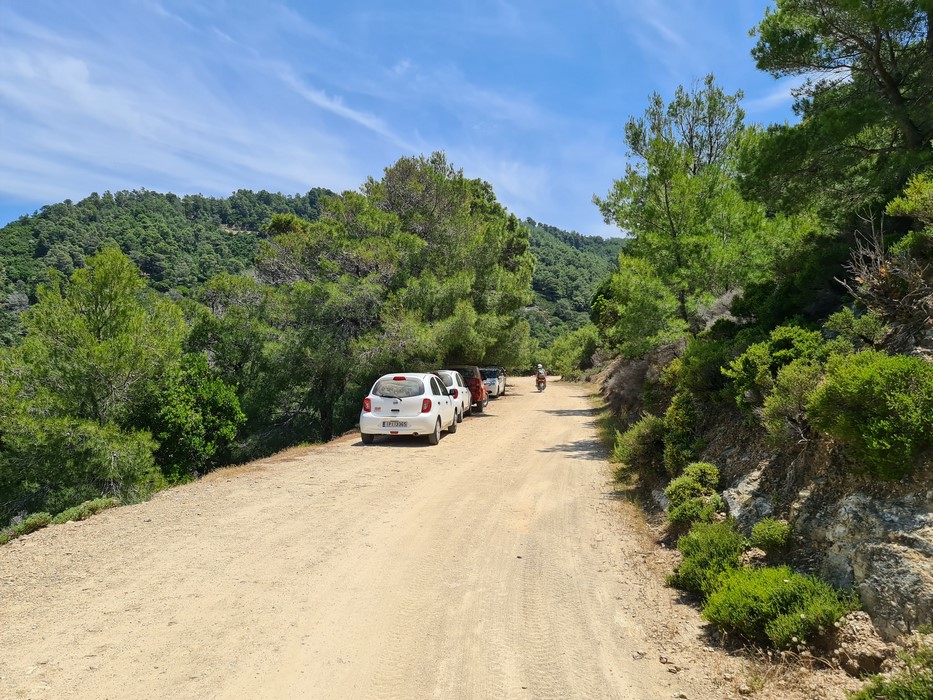 Drum acces plaje nord Skiathos