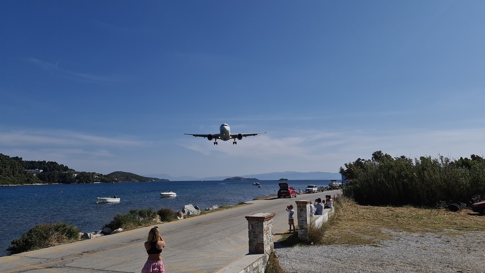 Plane spotters Skiathos