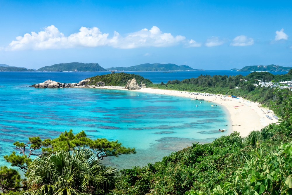 Plaja in Okinawa, Japonia