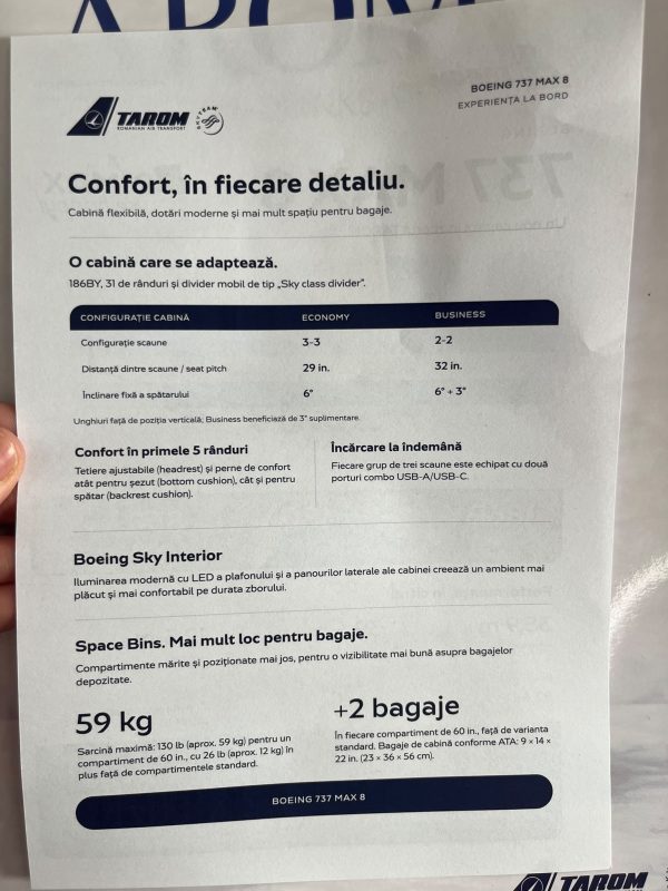 TAROM informatii MAX
