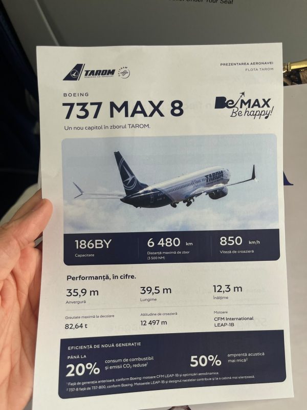Informatii TAROM MAX